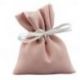 SACCHETTO DI COTONE ROSA PER CONFETTI: IDEALE PER NASCITA, BATTESIMO E PRIMO COMPLEANNO