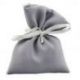 SACCHETTO PORTA CONFETTI IN COTONE GRIGIO PER CONFEZIONAMENTO BOMBONIERE