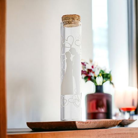 Contenitori Confetti Eleganti Provette Porta Confetti In Vetro Con Tappo Sughero - 48 Pezzi Da 10 Cm Per Bomboniere Matrimonio, Battesimo E Eventi Speciali Boccette Vetro - 5