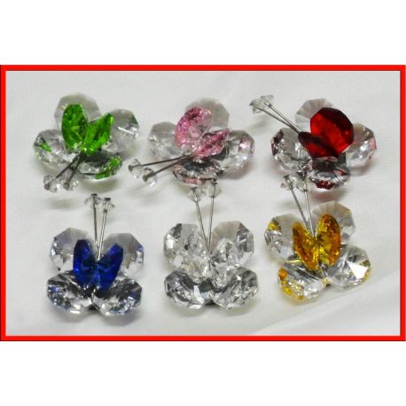 FARFALLE SWAROVSKI CRISTALLO CON CALAMITA STOCK