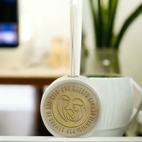 DIFFUSORI ESSENZE CON RAFFIGURAZIONE SACRA FAMIGLIA E FRASE BEN AUGURALE