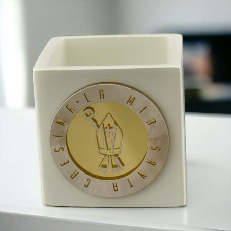 VASO SIMBOLI SACRI E SCRITTA LA MIA SANTA CRESIMA