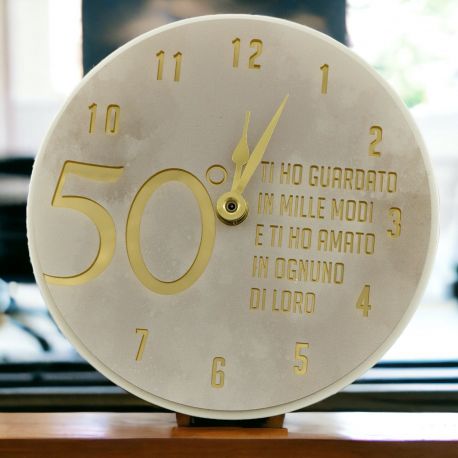 OROLOGIO CON NUMERO 50 E FRASE SPECIALE