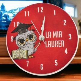 OROLOGIO CON GUFETTO LAUREATO CON TOCCO E SCRITTA "LA MIA LAUREA"