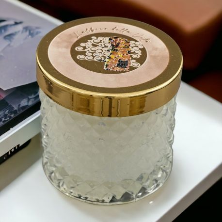 PORTACANDELA CON TAPPO ORO "L'ABBRACCIO DI KLIMT"
