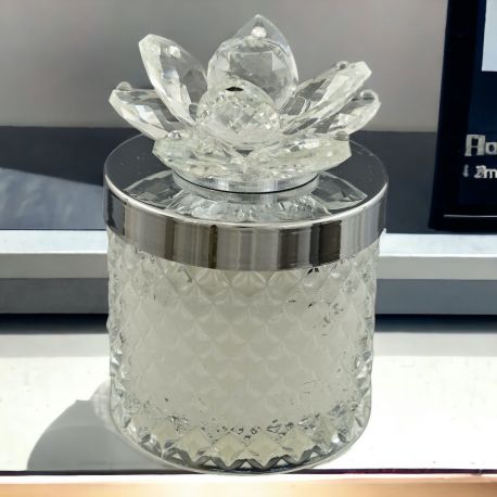 CANDELA E PORTACANDELA FIORE IN CRISTALLO IDEE ELEGANTI E ECONOMICHE