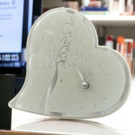 OROLOGIO CUORE CON ALBERO DELLA VITA E DETTAGLI color ARGENTO