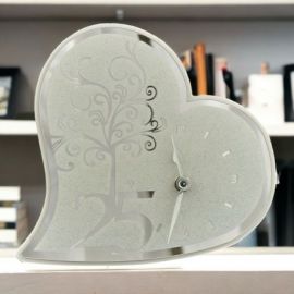 BOMBONIERA OROLOGIO CUORE ARGENTO 25 ANNI ECONOMICA