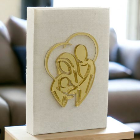 VANGELO CON SIMBOLO SACRA FAMIGLIA IN PLEXIGLASS