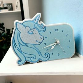 OROLOGIO BOMBONIERA BATTESIMO MASCHIO CON UNICORNO AZZURRO