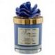 CANDELA PROFUMATA CON ROSA IN CAPODIMONTE BLU
