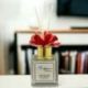 DIFFUSORE ESSENZA ELEGANTE CON ROSA CAPODIMONTE ROSSA