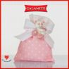SACCHETTI BOMBONIERE A POIS ROSA CON MAGNETE PANDA FIRMATO CUORE MATTO NOVITA' 2018