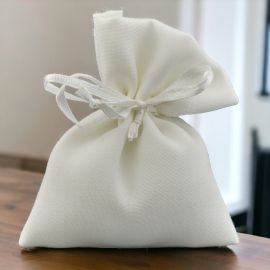 SACCHETTO CONFETTI COTONE BIANCO PER MATRIMONIO, ANNIVERSARIO & PROMESSA DI MATRIMONIO
