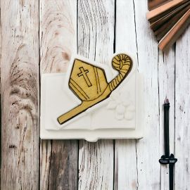GESSETTO A FORMA DI LIBRO,DECORAZIONI PER BOMBONIERE CRESIMA