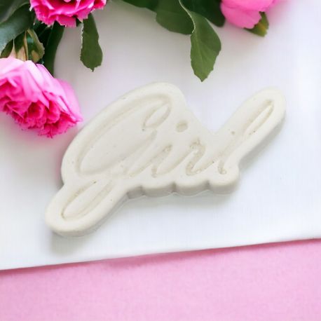 GESSETTO BIANCO "GIRL" PER BOMBONIERE FAI DA TE