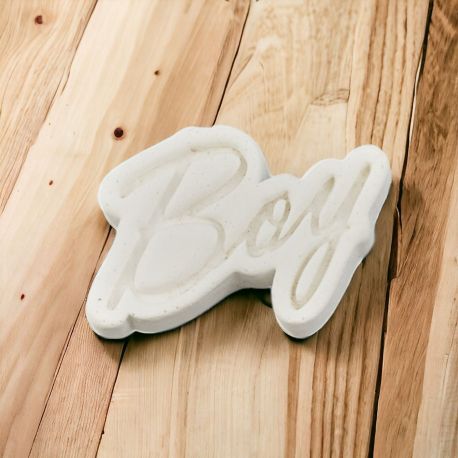 GESSETTO BIANCO "BOY" DECORAZIONE FAI DA TE PER BOMBONIERE