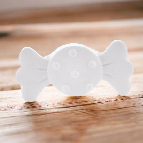 GESSETTI BIANCHI A FORMA DI CARAMELLA PER DECORARE LE BOMBONIERE