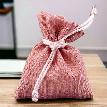 SACCHETTINO PER CONFETTI ORO/ROSA CONFETTATA FAI DA TE