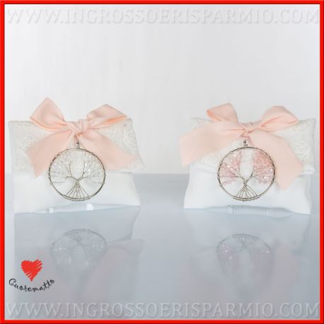 SACCHETTINI PER CONFETTI A BUSTINA RICAMATI CIONDOLO ALBERO CUOREMATTO IDEE ORIGINALI 2018