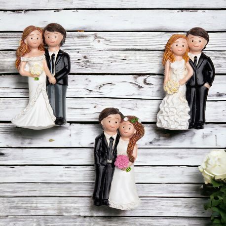 MAGNETE SPOSI CON ABITI ELEGANTI ASSORTITI IN TRE VARIANTI