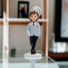 MEMOCLIP PORTAFOTO CON BIMBO ABITI ELEGANTI SEGNAPOSTO COMUNIONE BIMBO