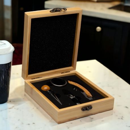 BOX COMPLETO DI ATTREZZI VINO PER BOMBONIERE REGALO DA MATRIMONIO