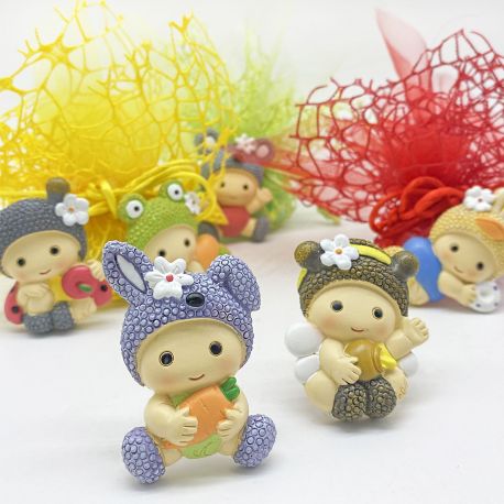 MAGNETE BIMBO TRAVESTITO DA ANIMALETTO NASCITA NEONATO RICORDINI GADGET