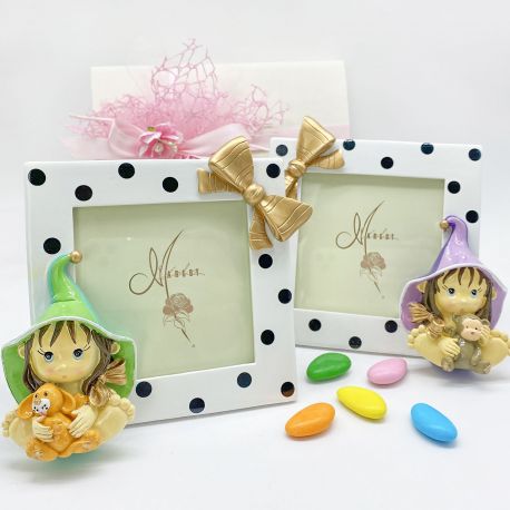 PORTAFOTO CON STREGHETTA: ELEGANTE E ORIGINALE PER BATTESIMI, COMUNIONI E COMPLEANNI