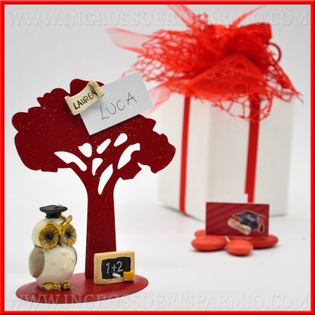 GUFETTO LAUREATO PORTAFORTUNA E ALBERO CON CALAMITA LAUREA