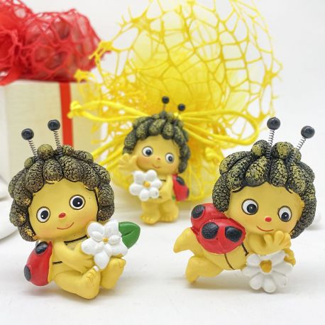 MAGNETE COCCINELLA PORTAFORTUAN ASSORTITA IN DIVERSI MODELLI, CONFETTATA NASCITA