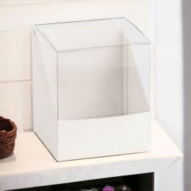 SCATOLA BOMBONIERA IN CARTONCINO E PVC DUE MISURE DISPONIBILIBOMBONIERE FAI DA TE