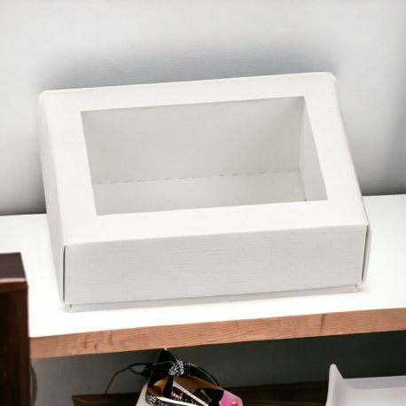 SCATOLINA PORTACONFETTI IN CARTONCINO CON COPERCHIO FINESTRA IN PVC