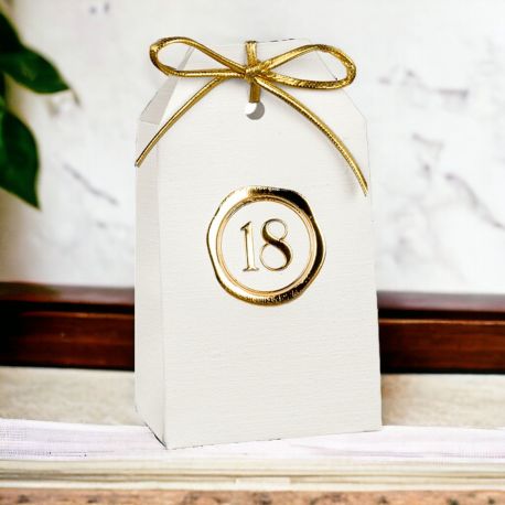 PORTACONFETTI TAG NUMERO 18: L'ELEGANZA PER IL TUO DICIOTTESIMO COMPLEANNO