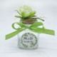 BARATTOLINO PORTA CONFETTI E SPEZIE CON DELICATO FIORE VERDE