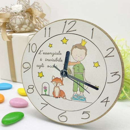 ELEGANTE OROLOGIO PICCOLO PRINCIPE PER BATTESIMO E PRIMA COMUNIONE PERSONALIZZABILE