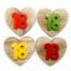 MAGNETE A FORMA DI CUORE CON NUMERO 18 ASSORTITO IN VARI COLORI, CONFETTATA DICIOTTESIMO