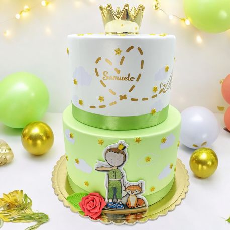 TORTA SCENOGRAFIA "PICCOLO PRINCIPE": MAGIA FIABESCA PER NASCITA, BATTESIMO, COMUNIONE E COMPLEANNO BIMBO
