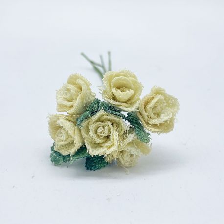 FIORE FINTO TIPO ROSELLINA PER DECORAZIONI BOMBONIERE FAI DA TE - IDEALE PER EVENTI SPECIALI