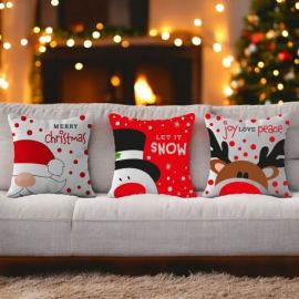 CUSCINI NATALIZI, ASSORTITI IN 3 MODELLI, BABBO NATALE, PUPAZZO DI NEVE E RENNA