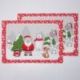 SET DUE TOVAGLIETTE CON BABBO NATALE E ANIMALI CON CAPPELLI NATALIZI COLLEZIONE "BABBOMATTO SOLIDALE 2024"