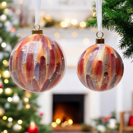 PALLA NATALIZIA IN CERAMICA ELEGANTE - DECORAZIONI PER IL TUO ALBERO DI NATALE