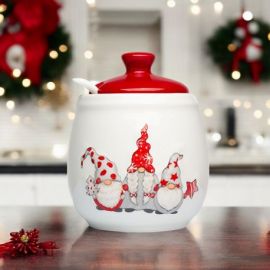 ZUCCHERIERA GNOMI CON CUCCHIAIO REGALO UNICO PER NATALE BABBOMATTO 2024