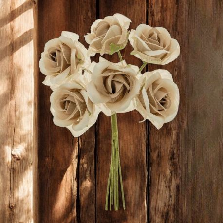 ROSELLINA FINTA TORTORA IN TNT PER BOMBONIERE, MATRIMONI E DECORAZIONI ELEGANTI