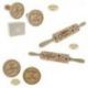 SET 2 STAMPINI LEGNO DOLCI "CREDI NEI SOGNI" E "FATTO CON AMORE"