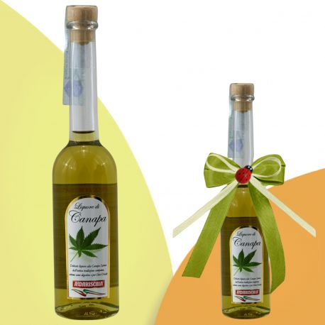 LIQUORE MIGNON BOMBONIERA CANAPA SATIVA ,OTTIMO DIGESTIVO E PER SHOT DRINKS