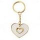 PORTACHIAVI CUORE CON CUORICINO CENTRALE NOZZE ORO