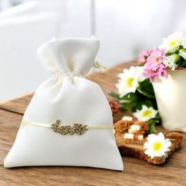 SACCHETTO PORTACONFETTI LOVE CON STRASS MATRIMONIO ANNIVERSARIO