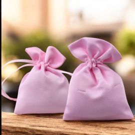 SACCHETTO CONFETTI ROSA CON TIRANTI NASCITA BAMBINA ECONOMICI