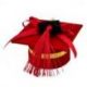 SCATOLINA PORTACONFETTI TOCCO CON NAPPINA ROSSA CONFETTATA LAUREA